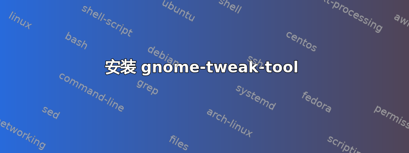 安装 gnome-tweak-tool