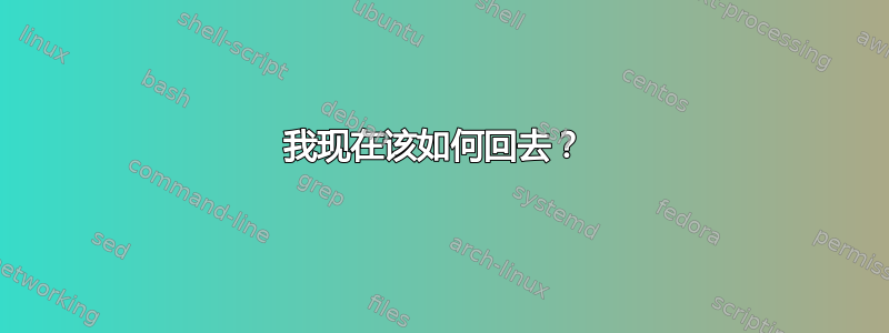 我现在该如何回去？ 