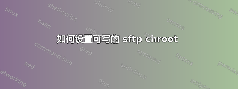 如何设置可写的 sftp chroot