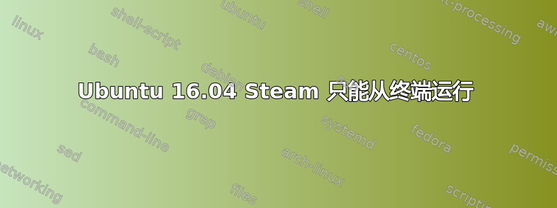 Ubuntu 16.04 Steam 只能从终端运行