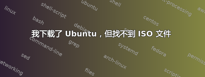 我下载了 Ubuntu，但找不到 ISO 文件