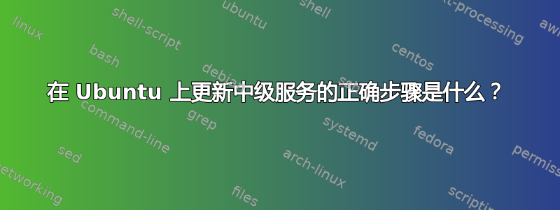 在 Ubuntu 上更新中级服务的正确步骤是什么？