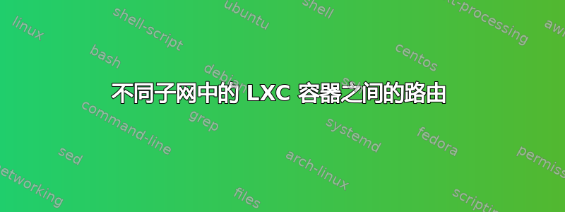 不同子网中的 LXC 容器之间的路由