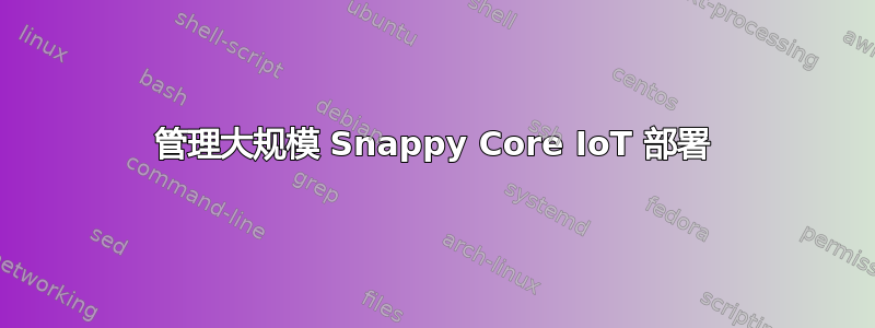 管理大规模 Snappy Core IoT 部署