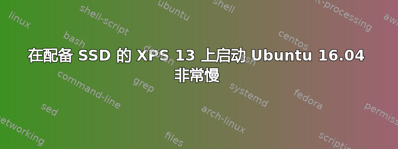 在配备 SSD 的 XPS 13 上启动 Ubuntu 16.04 非常慢