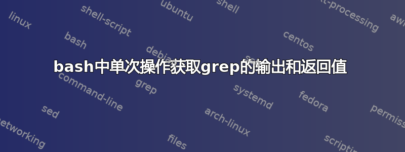 bash中单次操作获取grep的输出和返回值