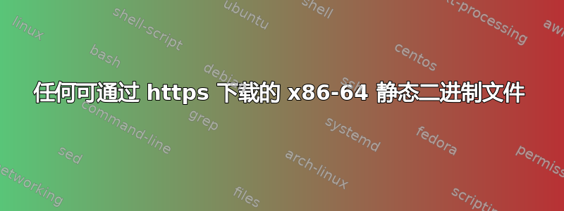 任何可通过 https 下载的 x86-64 静态二进制文件