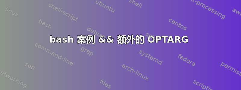 bash 案例 && 额外的 OPTARG