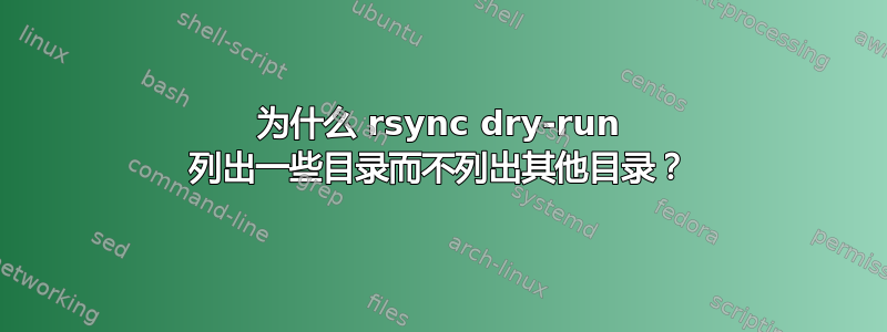 为什么 rsync dry-run 列出一些目录而不列出其他目录？