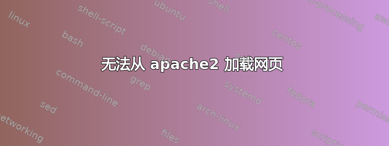 无法从 apache2 加载网页