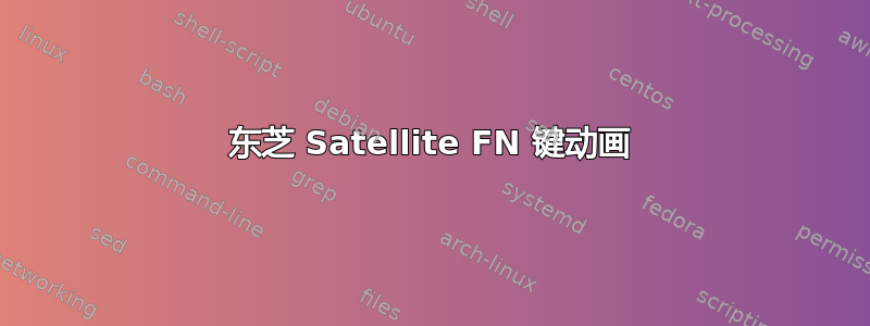 东芝 Satellite FN 键动画