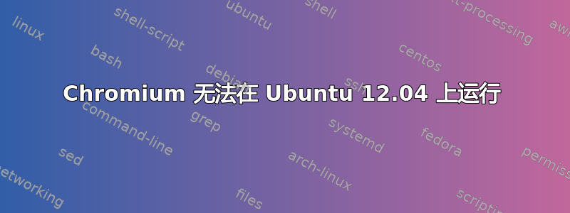 Chromium 无法在 Ubuntu 12.04 上运行