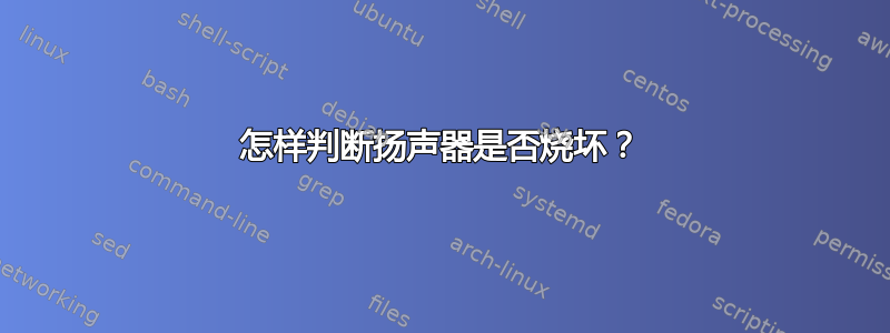 怎样判断扬声器是否烧坏？