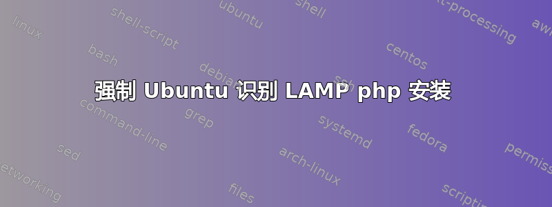 强制 Ubuntu 识别 LAMP php 安装