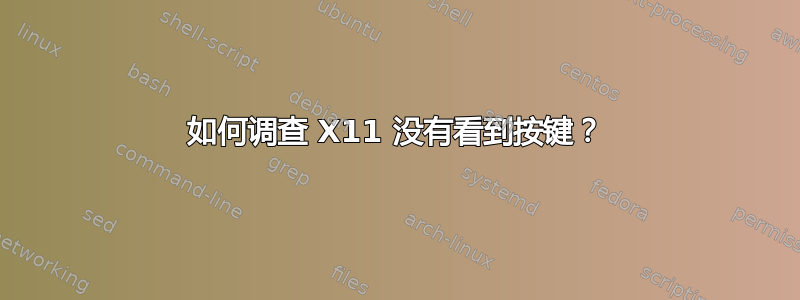 如何调查 X11 没有看到按键？