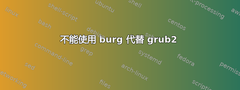 不能使用 burg 代替 grub2