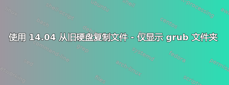 使用 14.04 从旧硬盘复制文件 - 仅显示 grub 文件夹