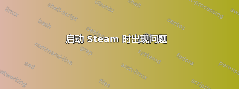 启动 Steam 时出现问题 