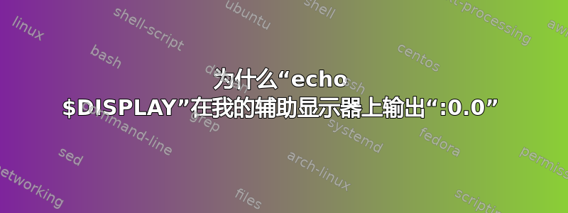 为什么“echo $DISPLAY”在我的辅助显示器上输出“:0.0”