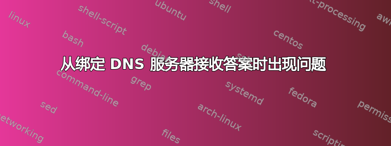 从绑定 DNS 服务器接收答案时出现问题