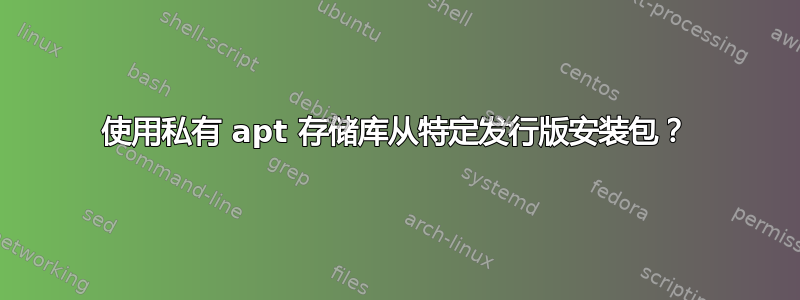 使用私有 apt 存储库从特定发行版安装包？