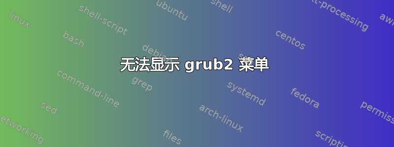 无法显示 grub2 菜单