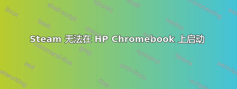 Steam 无法在 HP Chromebook 上启动