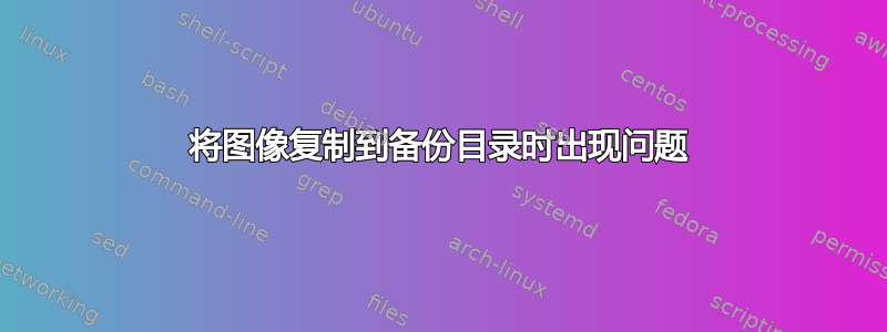 将图像复制到备份目录时出现问题