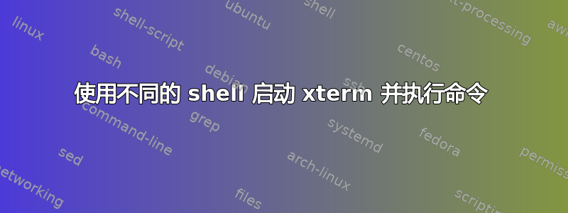 使用不同的 shell 启动 xterm 并执行命令