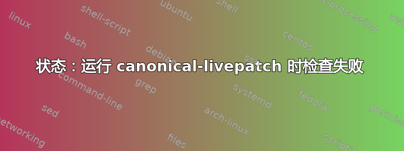 状态：运行 canonical-livepatch 时检查失败