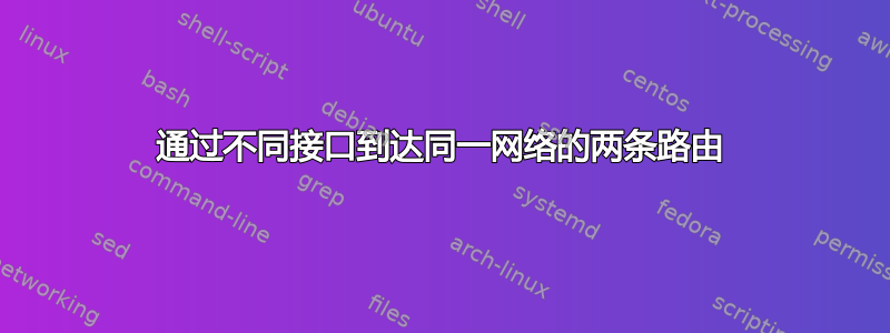 通过不同接口到达同一网络的两条路由