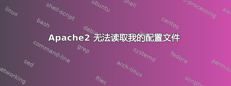 Apache2 无法读取我的配置文件