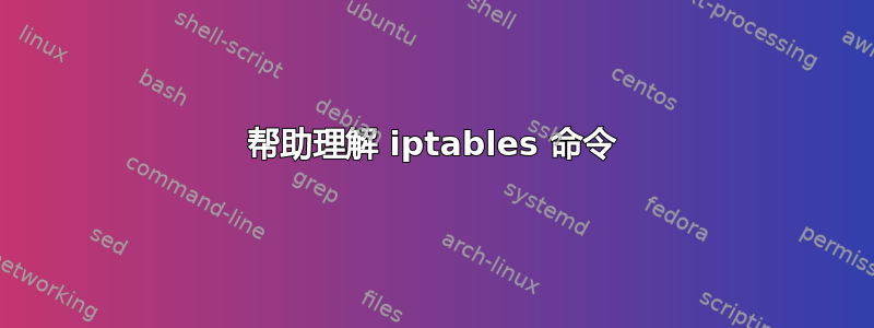 帮助理解 iptables 命令