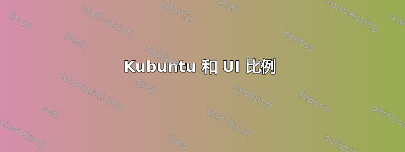 Kubuntu 和 UI 比例