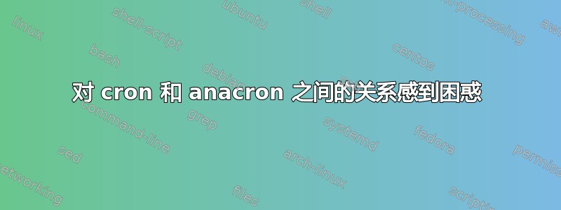 对 cron 和 anacron 之间的关系感到困惑