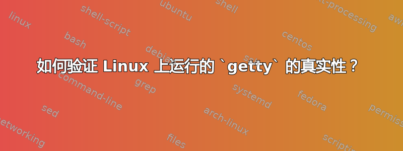 如何验证 Linux 上运行的 `getty` 的真实性？