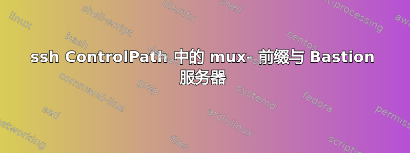 ssh ControlPath 中的 mux- 前缀与 Bastion 服务器