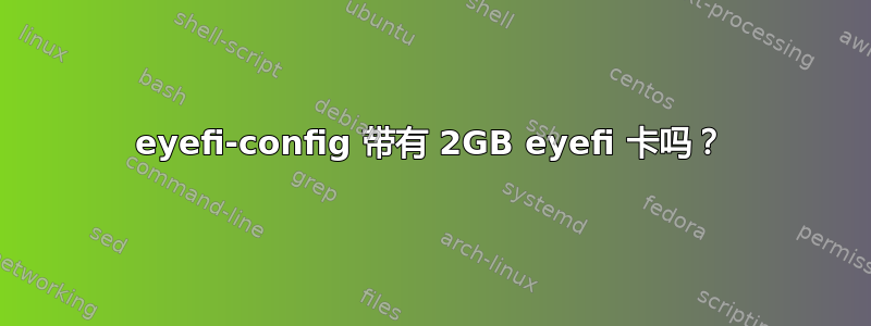 eyefi-config 带有 2GB eyefi 卡吗？