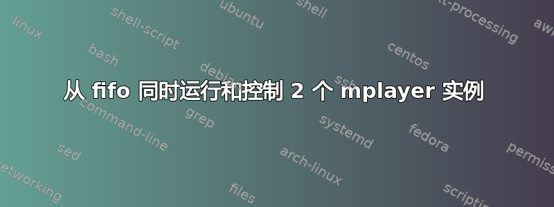 从 fifo 同时运行和控制 2 个 mplayer 实例