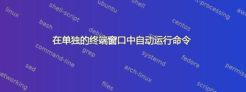 在单独的终端窗口中自动运行命令