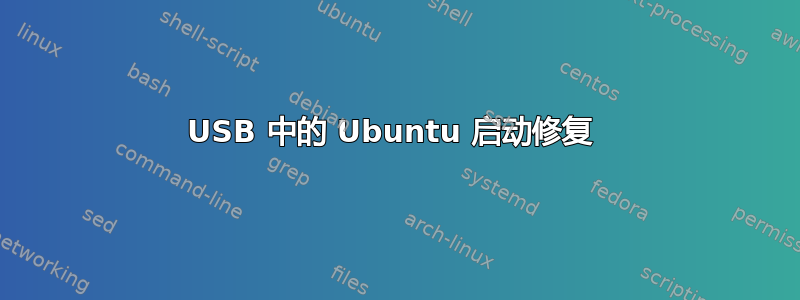 USB 中的 Ubuntu 启动修复 