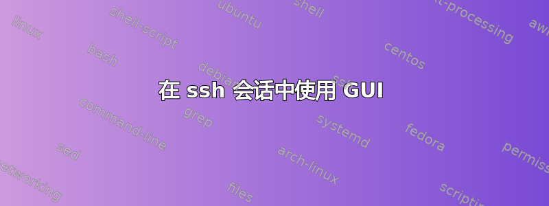 在 ssh 会话中使用 GUI