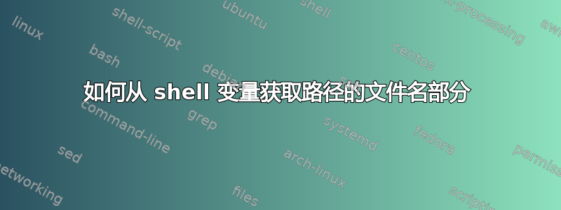 如何从 shell 变量获取路径的文件名部分