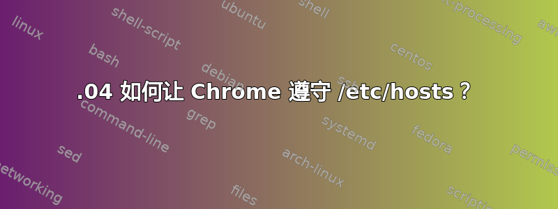 16.04 如何让 Chrome 遵守 /etc/hosts？