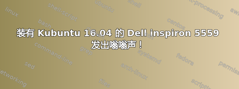 装有 Kubuntu 16.04 的 Dell inspiron 5559 发出嗡嗡声！