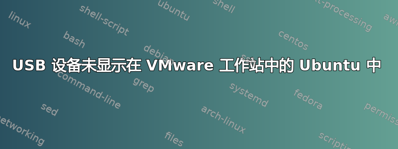 USB 设备未显示在 VMware 工作站中的 Ubuntu 中