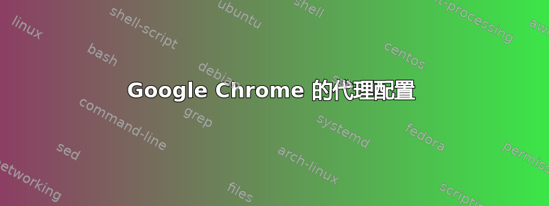 Google Chrome 的代理配置