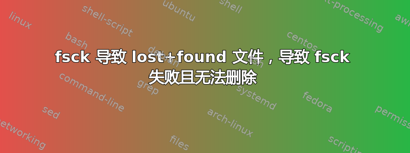 fsck 导致 lost+found 文件，导致 fsck 失败且无法删除