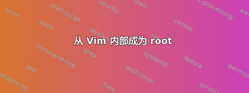 从 Vim 内部成为 root