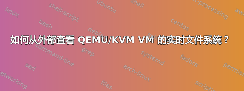 如何从外部查看 QEMU/KVM VM 的实时文件系统？